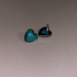 Turquoise heart earrings
